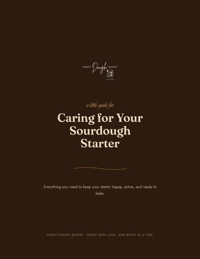 Cover of the Caring for Your Sourdough Starter guide